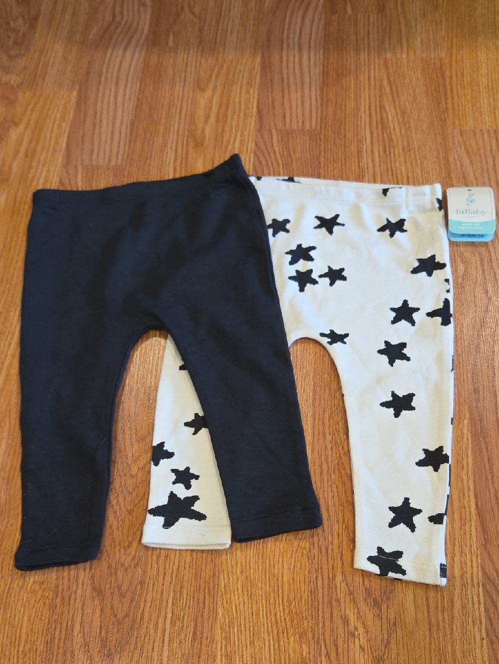 Lullaby Lane Baby Girl's Pants 3-6M NWT 100% Organic Cotton Starts Print, Black